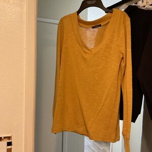 Yellow Long Sleeve Fitted Tee